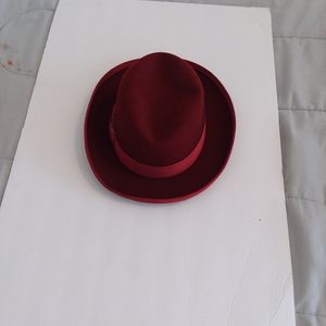 Capas Design Burgandy Godfather Hat 100% Wool